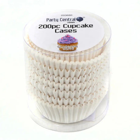Party Central White Cupcake Muffin Cases 200Pcs 203680