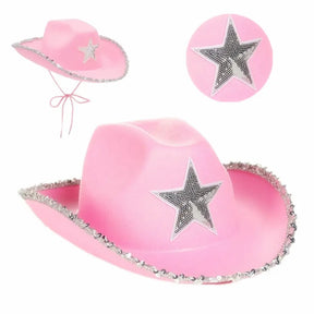 Party Hat Cowboy Sequins Pink K175708