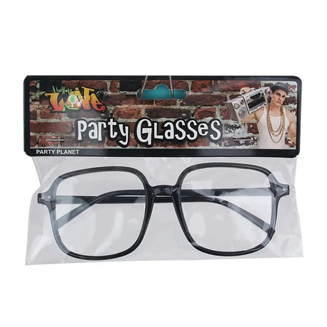 Party Planet 90s Black Vintage DJ Glasses PP11322