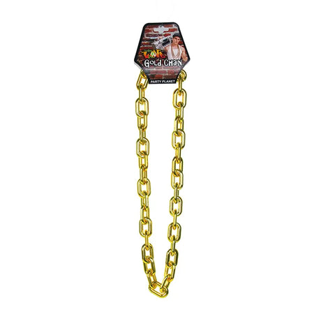 Party Planet Big Link Gold Plastic Necklace PP11551