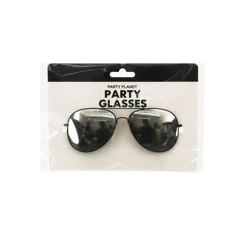 Party Planet Black Aviator Glasses A188385