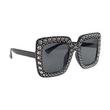 Party Planet Black Blinged Square Party Glasses PP44606