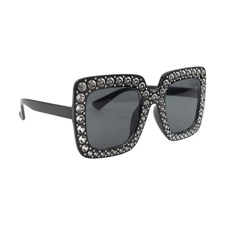 Party Planet Black Blinged Square Party Glasses PP44606
