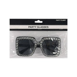 Party Planet Black Blinged Square Party Glasses PP44606