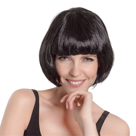 Party Planet Black Bob Wig A95881