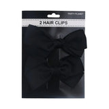 Party Planet Black Bow Hair Clip 2PK PP11896