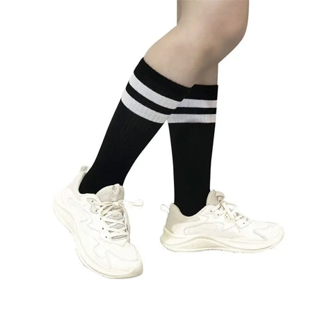 Party Planet Black Cheerleader Knee High Socks PP26138