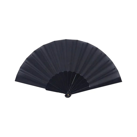 Party Planet Black Fabric Hand Fan PP94130