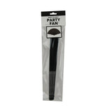 Party Planet Black Fabric Hand Fan PP94130