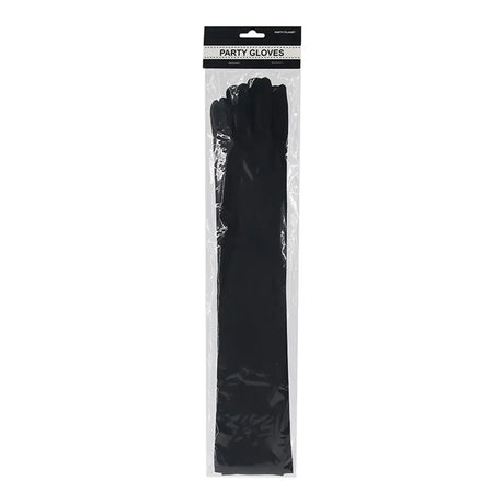 Party Planet Black Long Stain Gloves A95867