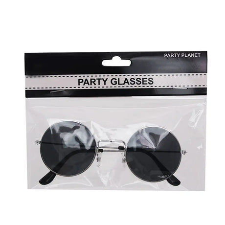 Party Planet Black Round Hippie Glasses PP11506