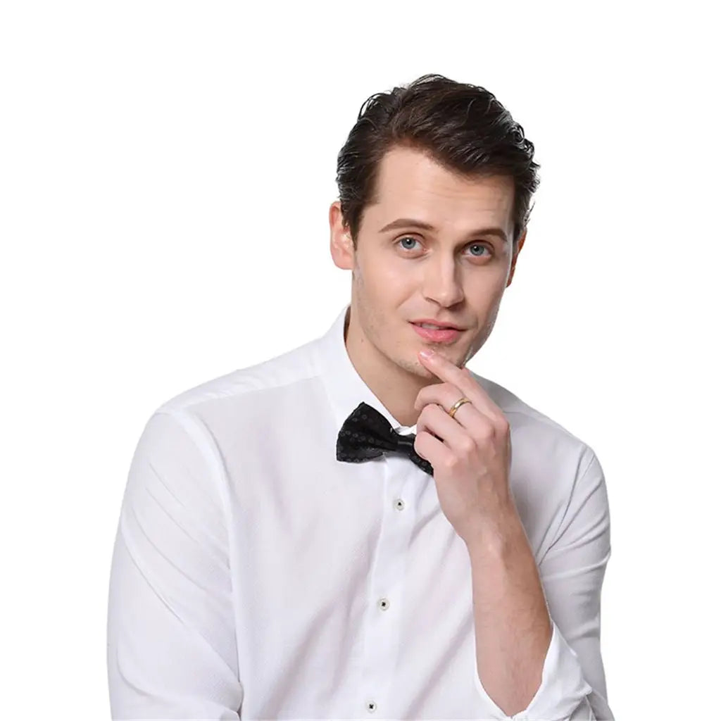 Party Planet Black Sequin Bow Tie A95843