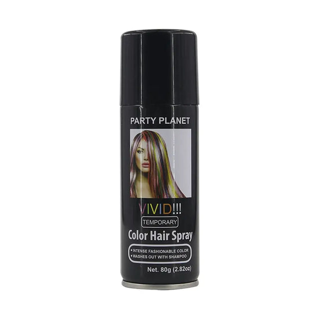 Party Planet Black Temporary Hair Spray 80g PP47683