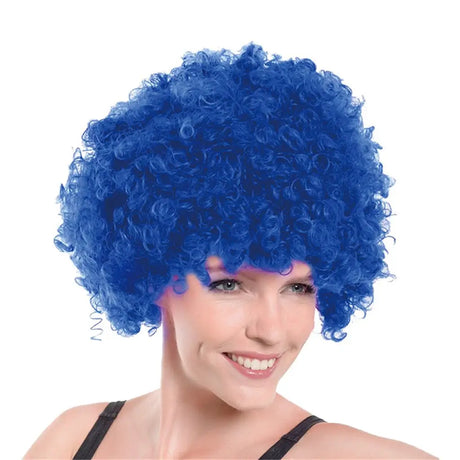 Party Planet Blue Afro Wig A97342