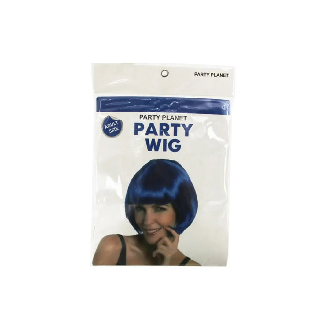Party Planet Blue Bob Wig A97359