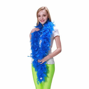 Party Planet Blue Feather Boa A104156-F
