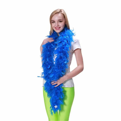 Party Planet Blue Feather Boa A104156-F