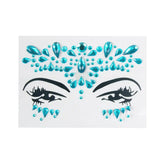 Party Planet Blue Stick On Face Jewellery PP11582