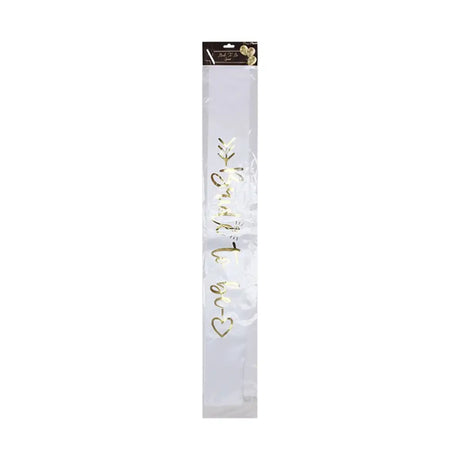 Party Planet Bride To Be White Glitter Sash PP18706