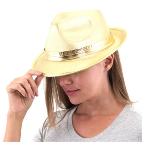 Party Planet Gold Fedora PP11094