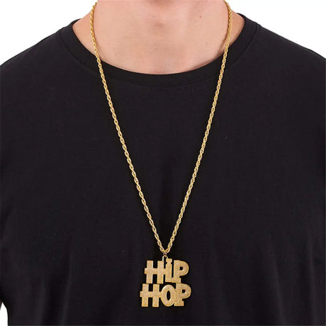 Party Planet Gold Hip Hop Bling Necklace PP12176