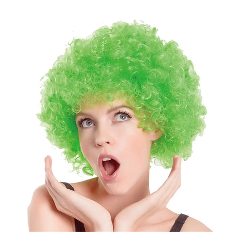 Party Planet Green Afro Wig A97069