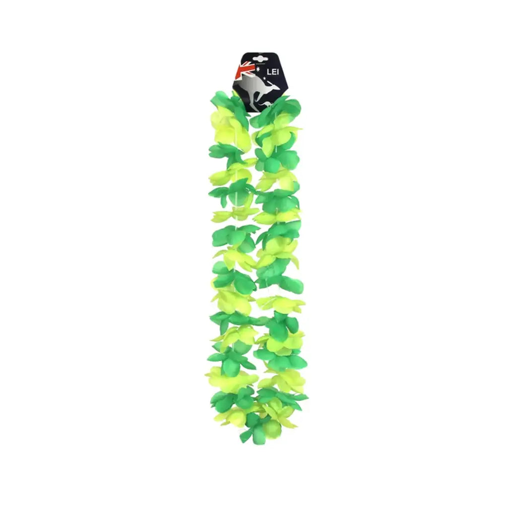 Party Planet Green & Gold Polyester Lei AD97565