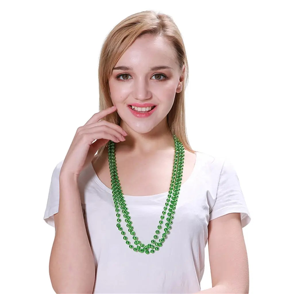 Party Planet Green Party Necklace 80cm 3Pk A100134