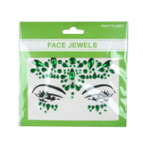 Party Planet Green Stick On Face Jewellery PP11575