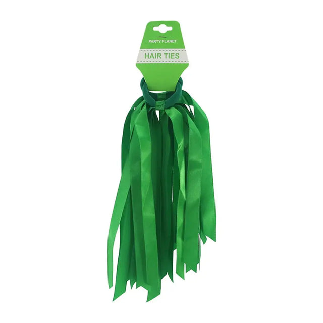 Party Planet Green Tassel Hair Ties 2Pk PP89297