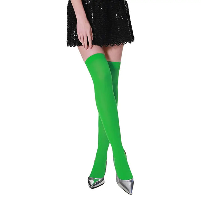 Party Planet Green Thigh High Stocking A97045