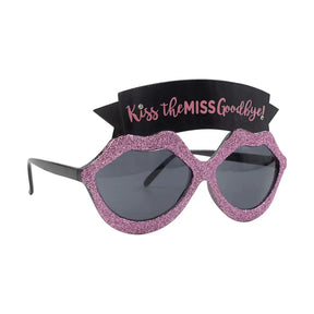 Party Planet Kiss The Miss Goodbye Glasses Pink Glitter PP44286