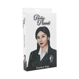 Party Planet Long Black Plaited Wednesday Wig PP45443