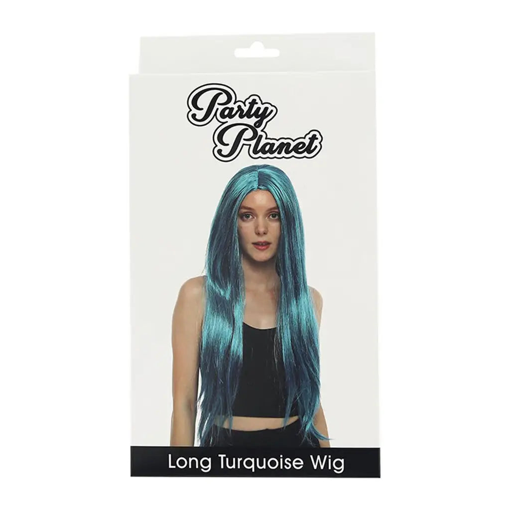 Party Planet Long Turquoise Wig PP27975