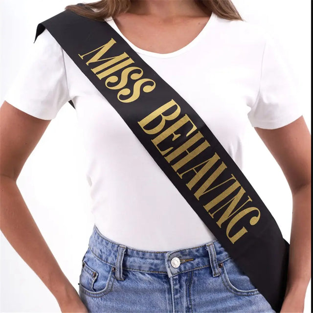 Party Planet Miss Behaving Sash PP51908
