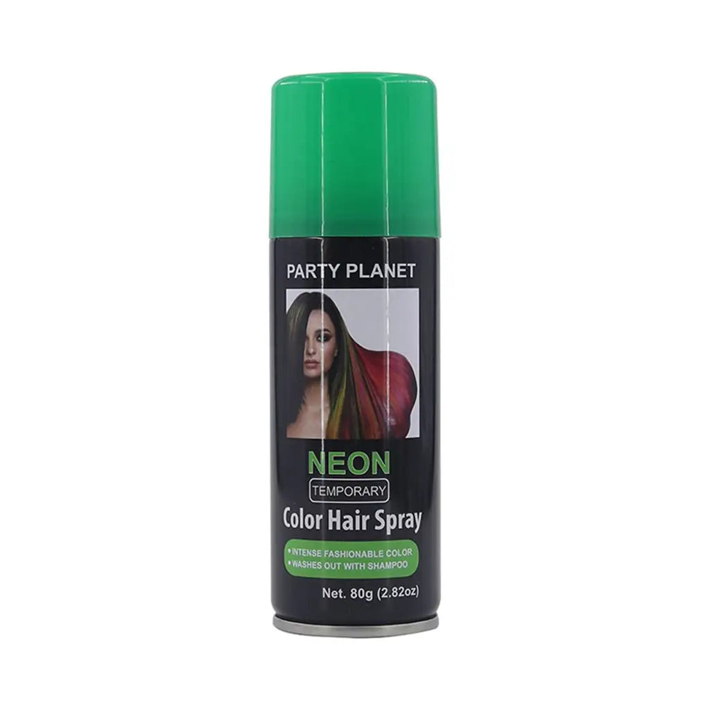 Party Planet Neon Green Temporary Hair Spray 80g PP47614