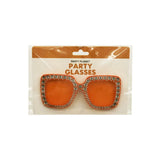 Party Planet Orange Blinged Square Party Glasses PP37131