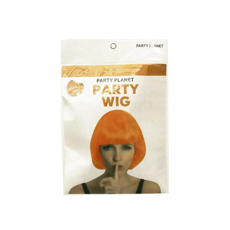 Party Planet Orange Bob Wig PP37407