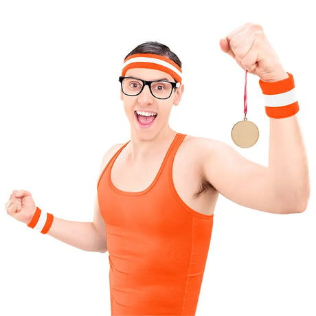 Party Planet Orange Headband & Wristband 2Pk PP37216