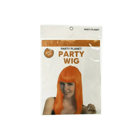 Party Planet Orange Long Wig PP37391