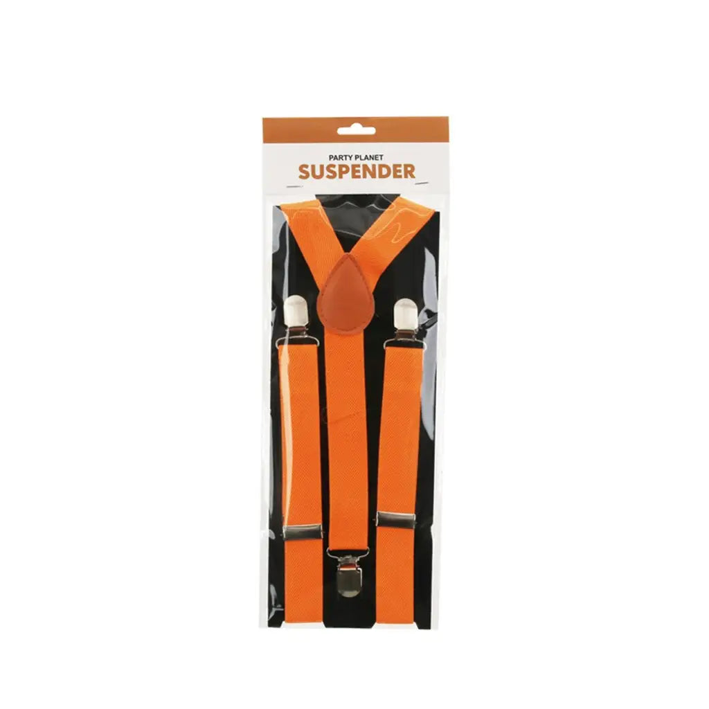Party Planet Orange Suspenders PP37285