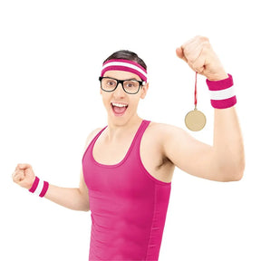 Party Planet Pink Headband & Wristband Set 3Pcs A112045