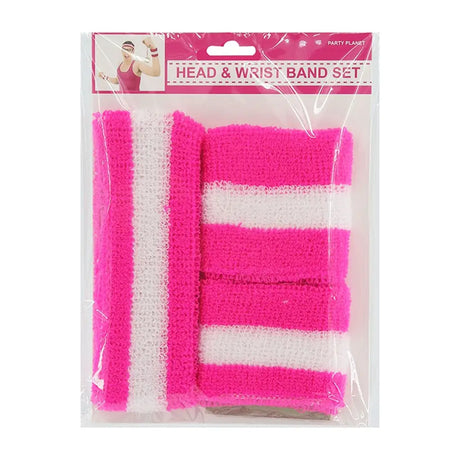 Party Planet Pink Headband & Wristband Set 3Pcs A112045