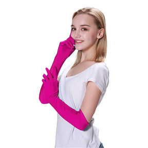 Party Planet Pink Long Stain Gloves A96239