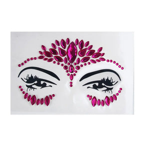 Party Planet Pink Stick On Face Jewellery PP11773