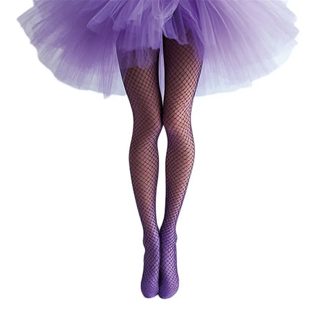 Party Planet Purple Fishnet Stocking Tights PP37780
