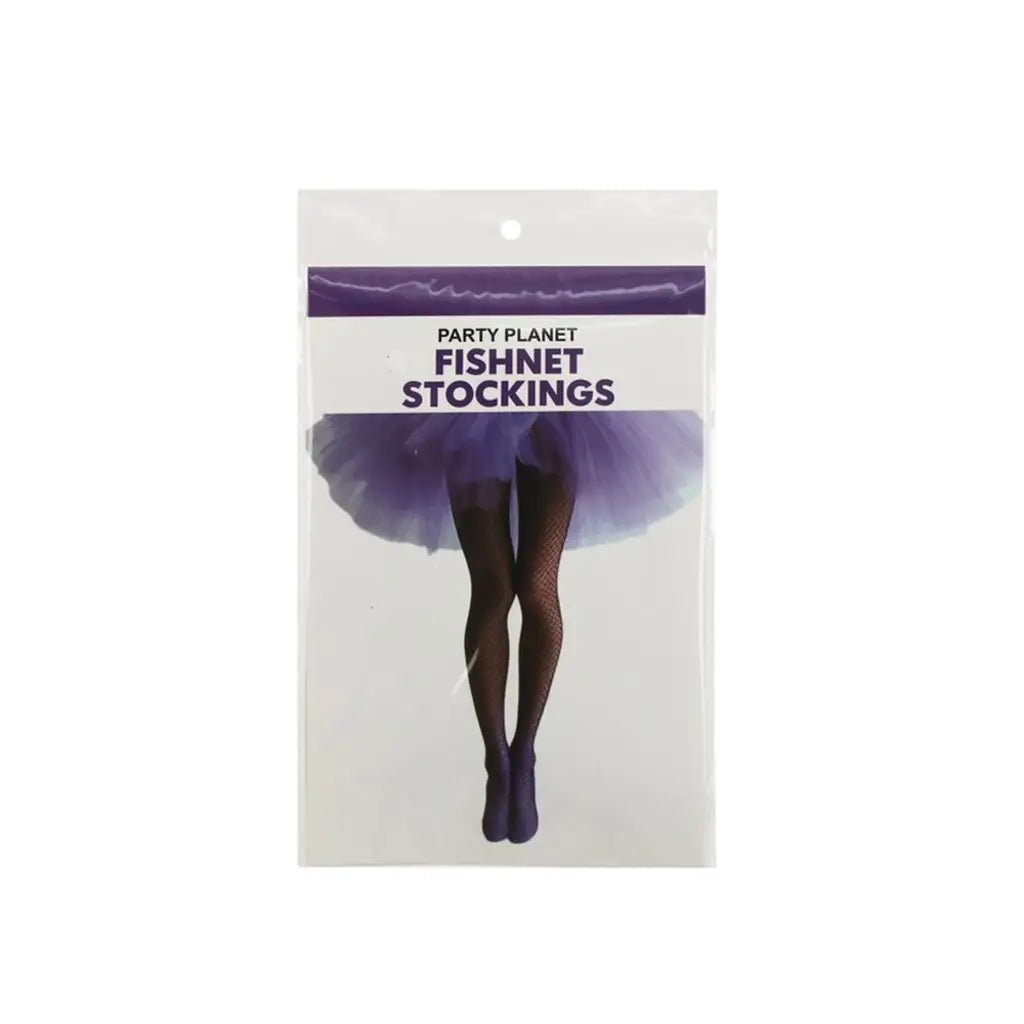 Party Planet Purple Fishnet Stocking Tights PP37780