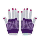 Party Planet Purple Short Fishnet Gloves PP37766