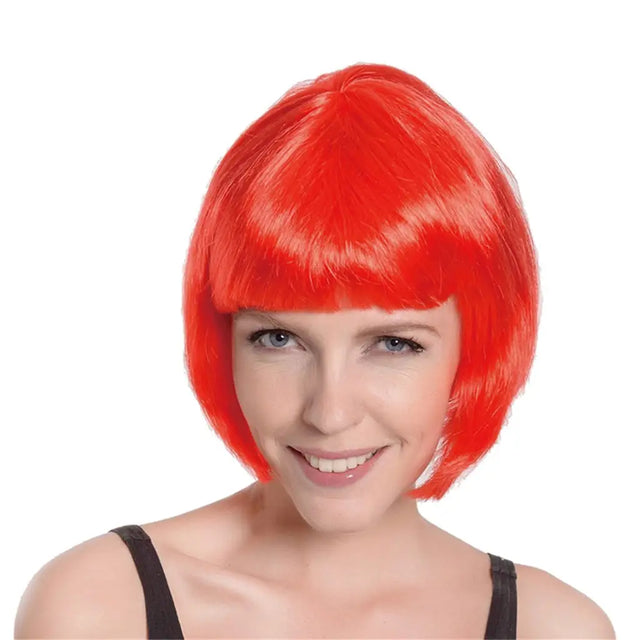 Party Planet Red Bob Wig A97632