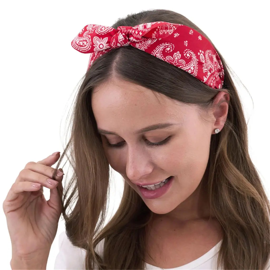 Party Planet Red Retro Printed Headband PP51380